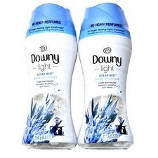 2 Pack Downy Light Ocean Mist In Wash Scent Booster 5.5oz Lasting Freshness