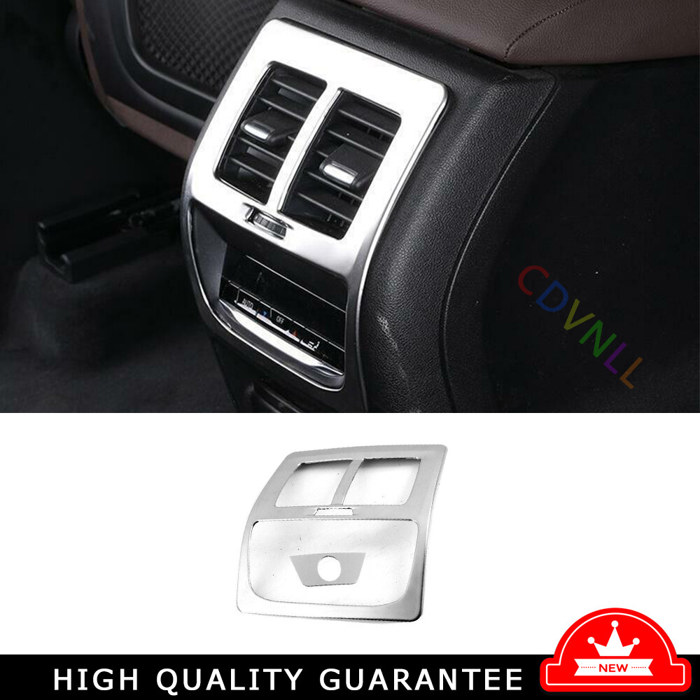 For BMW X3 G01 X4 18-22 Silver Titanium Car Rear Air Outlet Anti-Kick Panel Trim