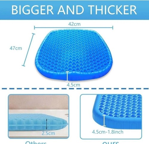 Wenisuow Gel Seat Cushion, Cushion cover, Double Thick Egg Seat Cushion Cool Gel