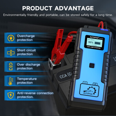 Portable JSC 2100 Battery Booster Pack Charger Power Jump Starter Box Heavy  Duty