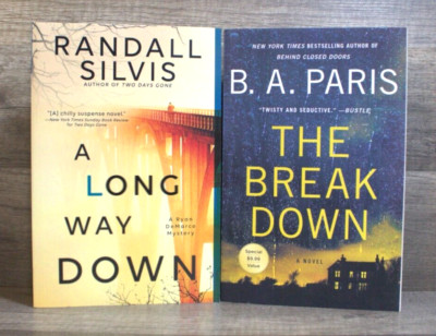 Adult Mystery Suspense Thriller Book Lot-The Breakdown & A Long Way Down