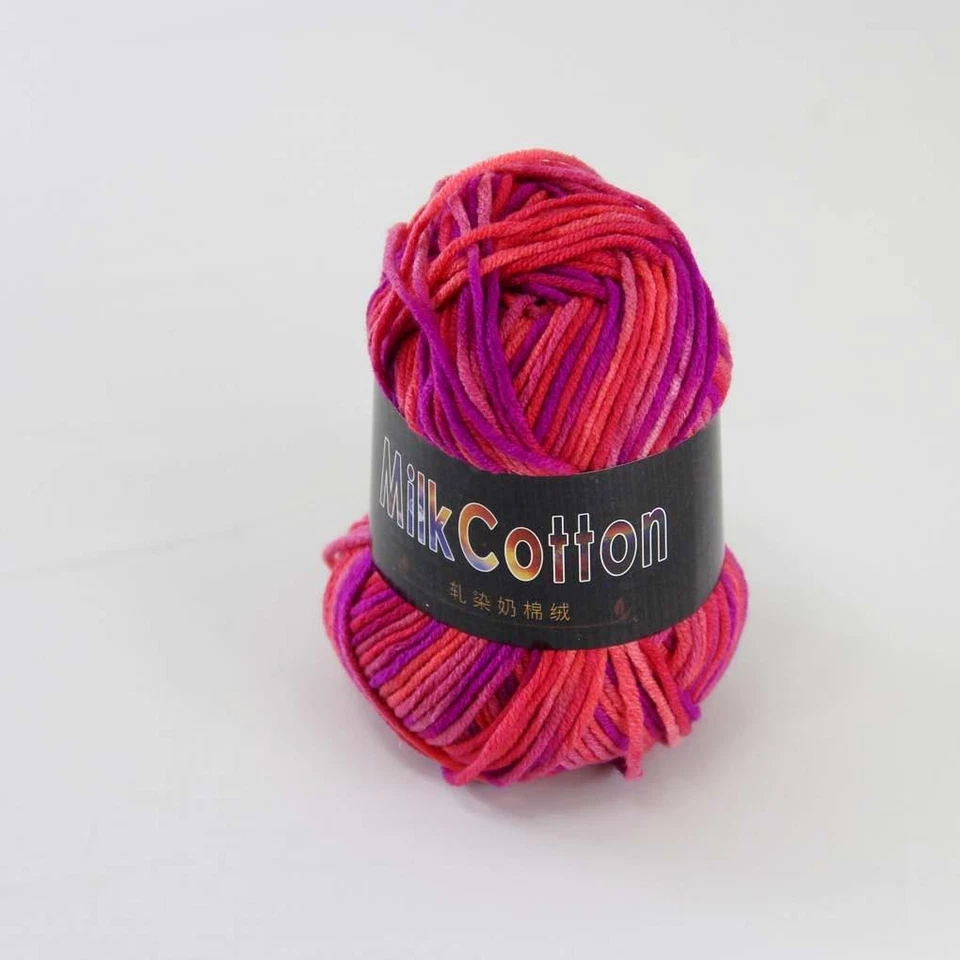 4 Balls x50g New Soft Colorful Children Cotton Hand dyed Wool Scarf Yarn Knit 16 - Image 4 of 4