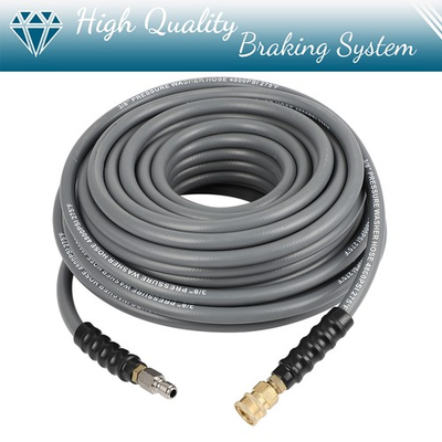 #ad 100#x27; x 3 8 Inch 4800 Psi High Pressure Washer Hose Gray Brand New $118.19