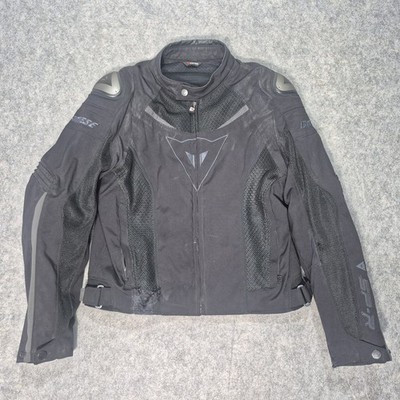 Dainese Motorcycle Jacket Mens 50 Black Super Speed Tex Mesh Type S Riding Pads