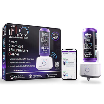 iFLO Smart Automated A/C Drain Line & Drain Pan Cleaning System for Home Repair