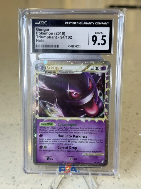 Pokémon Triumphant Gengar (Prime) 94/102 Holo Ultra Rare CGC 9.5 English 2010
