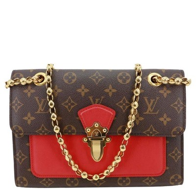 LOUIS VUITTON Victoire Monogram Canvas Shoulder Bag Cherry