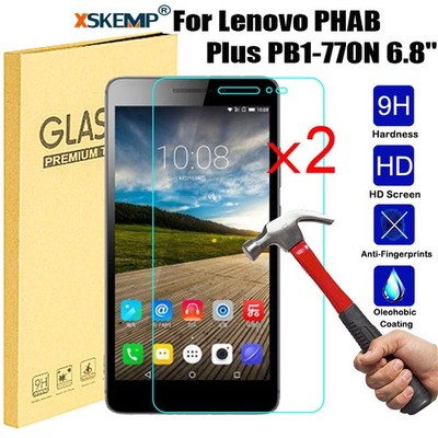 2Pcs Lenovo PHAB Plus PB1-770N Tablet Shockproof Tempered Glass Screen Protector