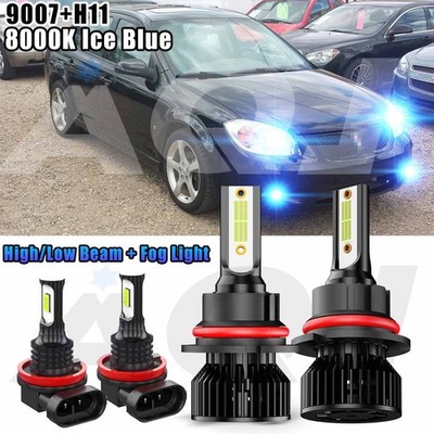 For Pontiac Pursuit 2005-2006 Blue LED Headlight Hi/Lo Beam + Fog Light Bulbs