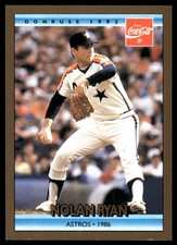 Nolan Ryan 1992 Donruss Coca-Cola Nolan Ryan #20 Houston Astros FREE SHIPPING
