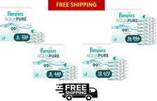 Pampers Aqua Pure Baby Wipes 99 Water Fragrance Free Unscented Multi Use