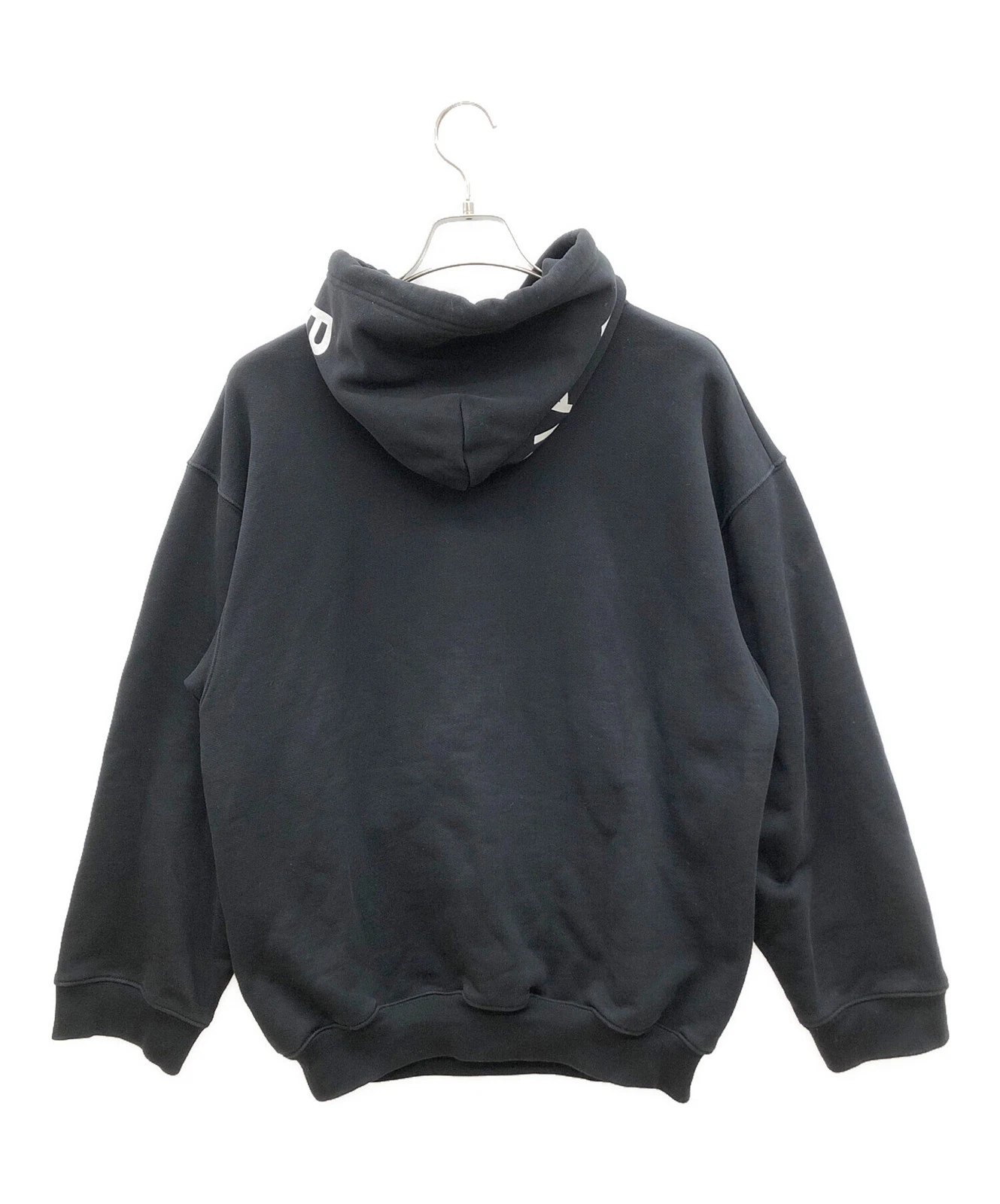 BALENCIAGA Felpa con Cappuccio Stampa Logo Pullover Taglia: XS Nero Uomo 922190 TXK29
