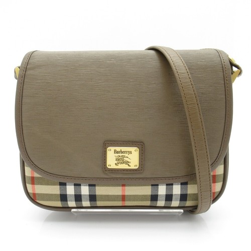 BURBERRY Nova Check Shoulder Bag Canvas / leather Shoulder Bag Beige JAPAN