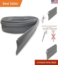 Trimmable 36-Inch Gray Vinyl Shower Door Bottom Sweep - No Assembly Needed