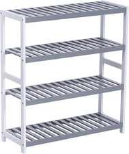 Vencier 4 Tier Natural Bamboo Shoe Rack Easy Assembly & Strong Design