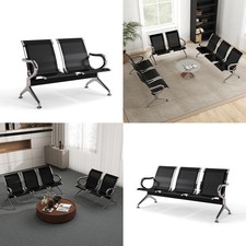 Waiting Room Chairs - 3 Seat Office Guest Reception Chairs for Bank, Hospital