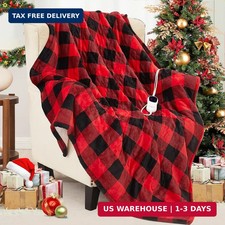 Homemate Electric Blanket Heated Throw - 50"x60" Ultra Soft Cozy Flannel Heating