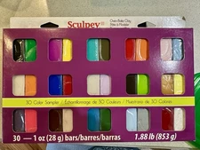 Sculpey Polymer Clay 30 Multi Color 1oz Bars