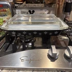 Vintage Pyrex Black Snowflake 548-B Space Saver Casserole with Lid (1-1/4 Quart)