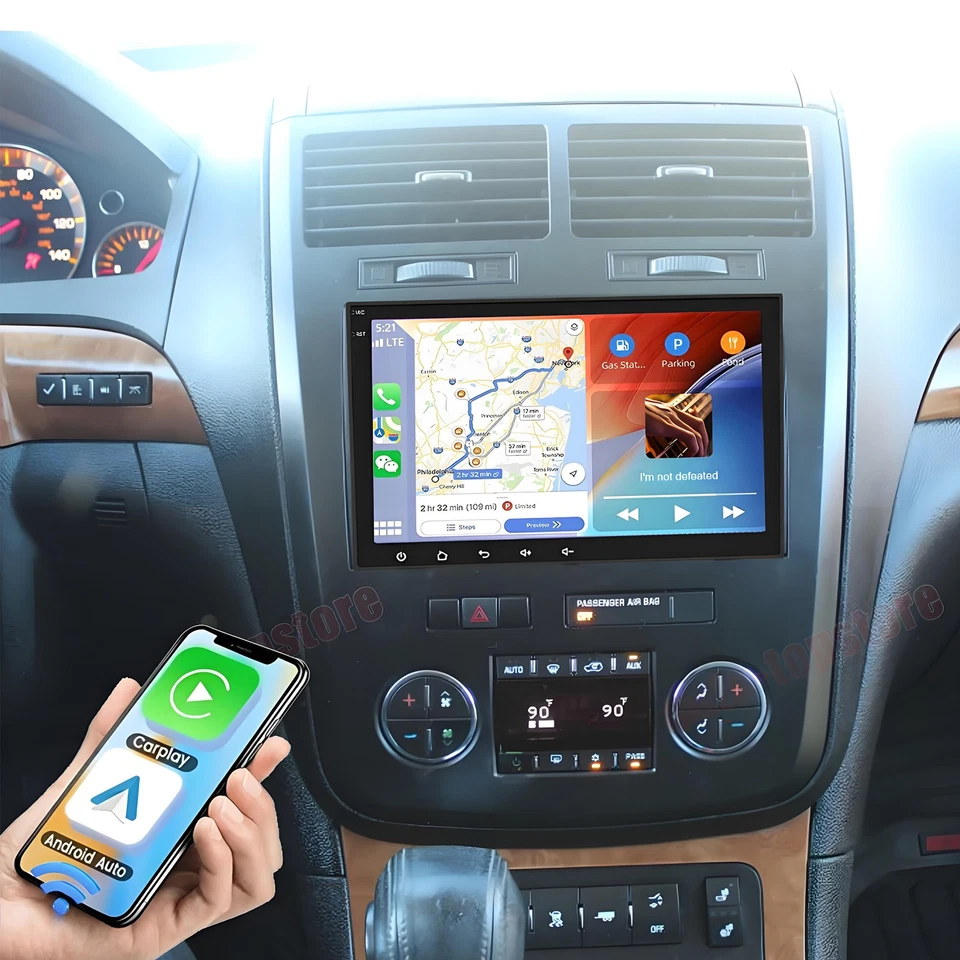适用于 Saturn Outlook 2007 - 2009 8 英寸 Android 15.0 Carplay 汽车立体声收音机 GPS 导航 — 第 4/4 张图片