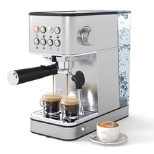 Espresso Machine 20 Bar w/Milk Frother, 57OZ Removable Water Tank & Hot Water