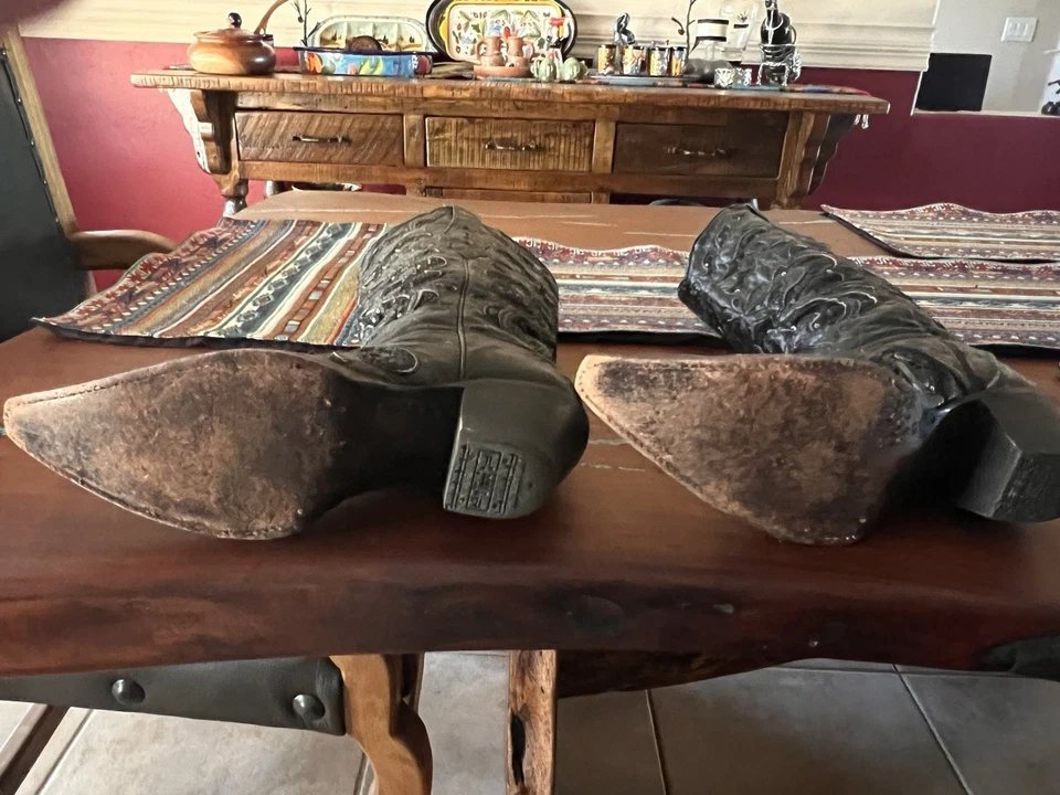 Botas Corral A1070 negras de cuero de cabra con incrustaciones de secuencia brillantes para mujer talla 9 M de EE. UU. Foto 4 de 4