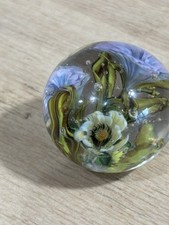 handmade art glass marble  Spring Thinking  By Sara Sally LaGrand