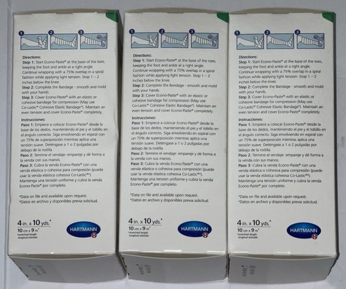3 Schachteln Econo-Paste konformer Verband 4 Zoll x 10 Meter Ablaufdatum 07-2026 Neu Neu im Karton - Bild 2 von 4