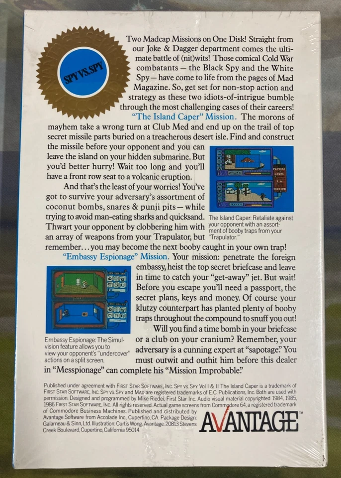 ATARI  Spy vs. Spy (Atari 400/800 XL, XE) Avantage. Sealed - Image 2 of 4