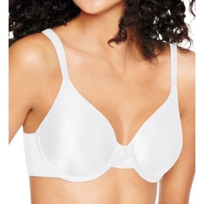NWOT Hanes 34A Ultimate Back Smoother Underwire Bra HU15 White 129201