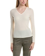 Bruno Magli Classic V-Neck Wool  Cashmere-Blend Sweater Women's