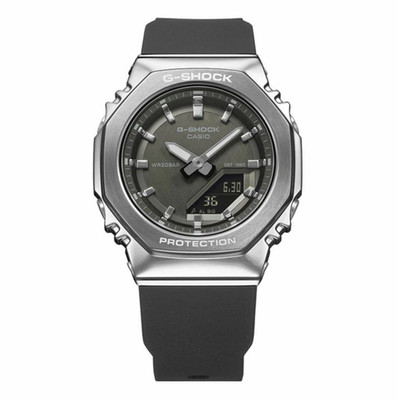 Casio G-Shock GM-S2110-1A1JF Cross-Check Pattern Analog Digital Uhr Damen