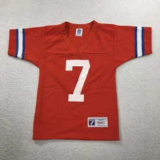 Denver Broncos John Elway Football Jersey Boys S Logo 7 NFL Vintage 90s USA Made