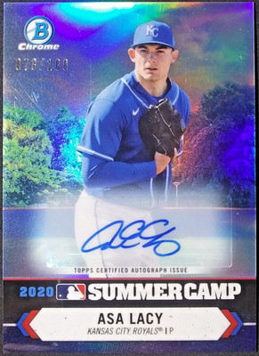 2021 Bowman Chrome Rookie Autographs /100 Summer Camp #SC10 Asa Lacy RC SP READ