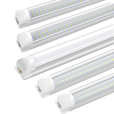 2FT LED Tube Light Fixture T8 Shop Lights 20W 2500LM V-Shape 6000K Cool White