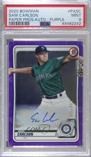 2020 Bowman Prospects Purple 244/250 Sam Carlson #PA-SC PSA 9 MINT Auto 8d2