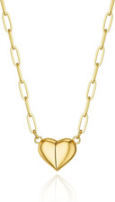 Cute Heart Necklace Tiny 14K Gold Heart Pendant Choker Necklaces Small Gold Love