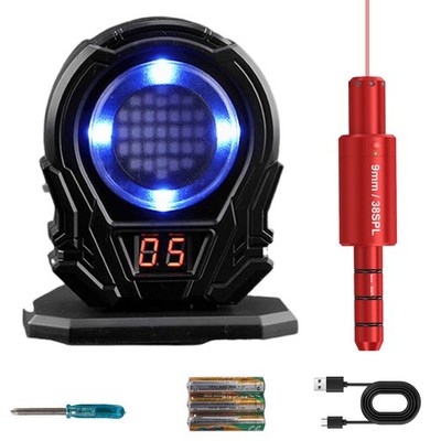 1pc 9mm/38spl 2-in-1 Laser Dry Fire Trainer + 1pc Electronic Target