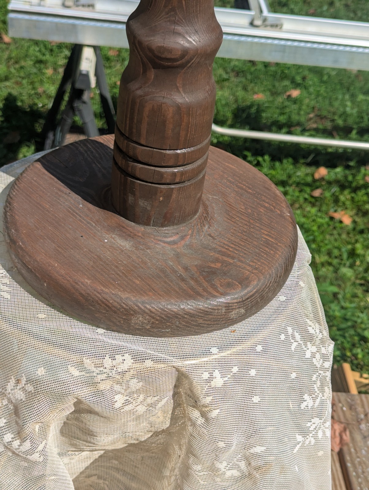 Candle Design Patterns Vintage Wooden Rustic Pedestal Plant Candle Stand | eBay