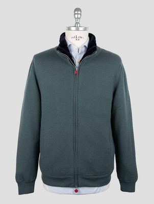 NEW KITON GREEN CASHMERE SHEEPSKIN FUR COAT US 44 - EU 54 KCZ36