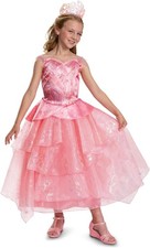 Glinda Deluxe Wicked Witch Musical Movie Fancy Dress Up Halloween Child Costume