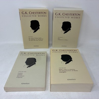 LOT of 4 G K CHESTERTON Collected Works: Vol. VI, 6; XI, 11; XVIII, 18; XXI, 21