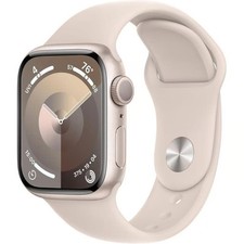 Apple Watch Series 9 41mm Starlight Aluminum Sport Band GPS Cellular Very Good