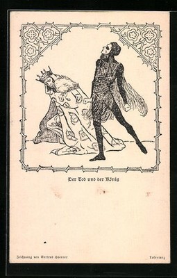 Der Tod und der König, Ansichtskarte 