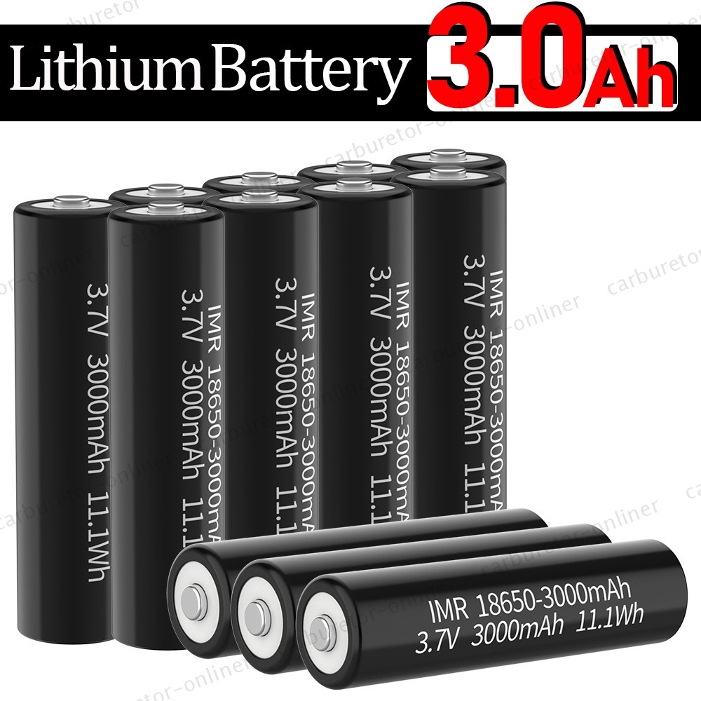 1/2/4/6 Pack 3.7 Volt 18650 Rechargeable Battery High Capacity 3000Mah