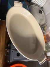 Le Creuset Oval Dish 36cm Blue Cast Iron