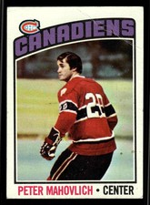 1976-77 Topps #15 Peter Mahovlich - Montreal Canadiens (Low Grade)