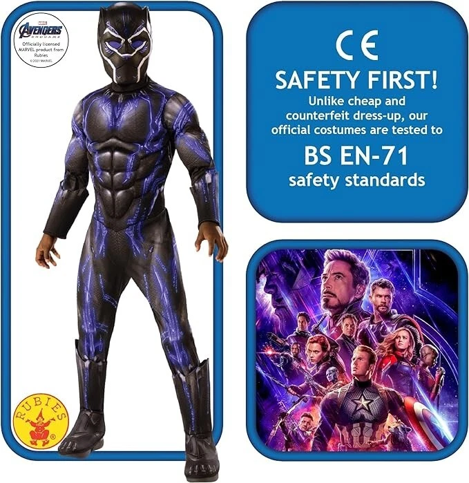Black Panther - Marvel Avengers Endgame - Disfraz infantil de lujo - Rubie's 700683 Foto 3 de 4