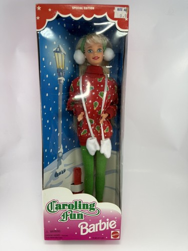 Caroling Fun Barbie 1995 Bambola Mattel Edizione Speciale Bionda 13966 Nuova Con Scatola
