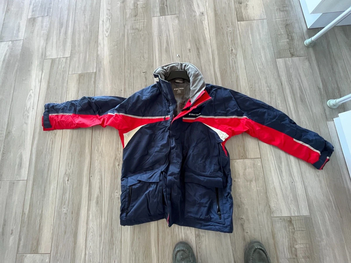 Lot West Marine Pluie - Bavoir + Veste Imperméable - Homme Large Rouge
